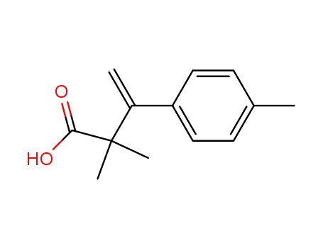 Molecular Structure of 17580-44-8 (Hydrocinnamic acid, p,-alpha-,-alpha--trimethyl--ba--methylene- (8CI))