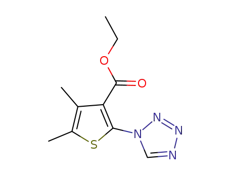 Molecular Structure of 332163-80-1 (ethyl 4,5-dimethyl-2-(1H-tetrazol-1-yl)thiophene-3-carboxylate)