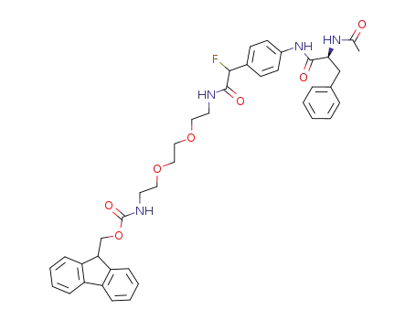 {2-[2-(2-{2-[4-(2-acetylamino-3-phenyl-propionylamino)-phenyl]-2-fluoro-acetylamino}-ethoxy)-ethoxy]-ethyl}-carbamic acid 9<i>H</i>-fluoren-9-ylmethyl ester