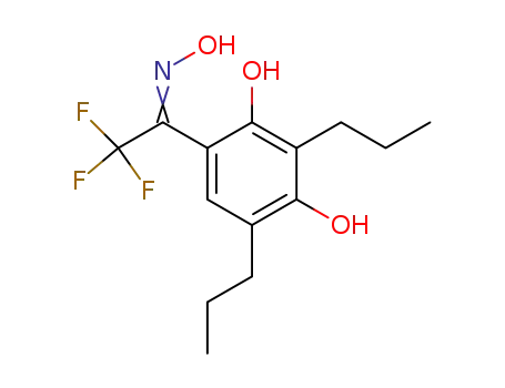 Ethanone, 1-(2,4-dihydroxy-3,5-dipropylphenyl)-2,2,2-trifluoro-, oxime