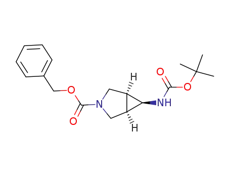 Molecular Structure of 134575-39-6 ((1α,5α,6β)-6-tert-butoxycarbonylamino-3-aza-bicyclo[3.1.0]hexane-3-carboxylic acid benzyl ester)