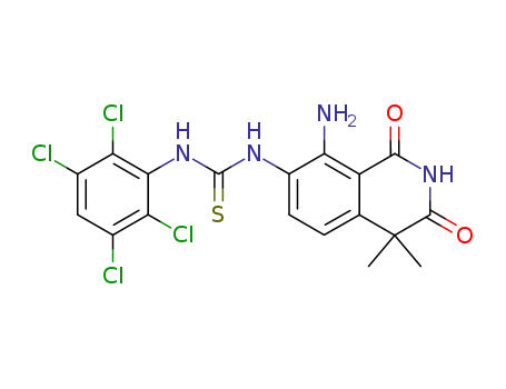 1-(8-amino-4,4-dimethyl-1,3-dioxo-1,2,3,4-tetrahydro-isoquinolin-7-yl)-3-(2,3,5,6-tetrachloro-phenyl)-thiourea
