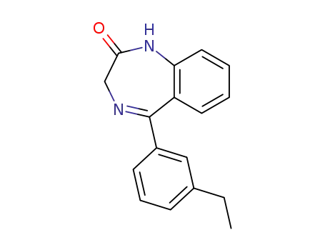 Molecular Structure of 713517-71-6 (5-(3-ethyl-phenyl)-1,3-dihydro-benzo[<i>e</i>][1,4]diazepin-2-one)