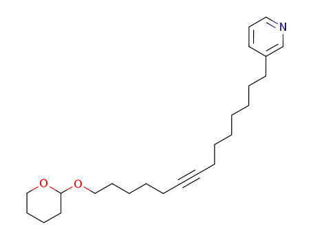 Pyridine, 3-[14-[(tetrahydro-2H-pyran-2-yl)oxy]-8-tetradecynyl]-