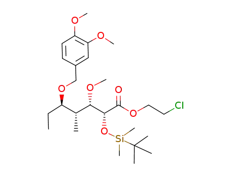 2'-chloroethyl (2R,3S,4S,5R)-5-[(3,4-dimethoxybenzyl)oxy]-3-methoxy-4-methyl-2-[(tert-butyldimethylsilyl)oxy]heptanoate