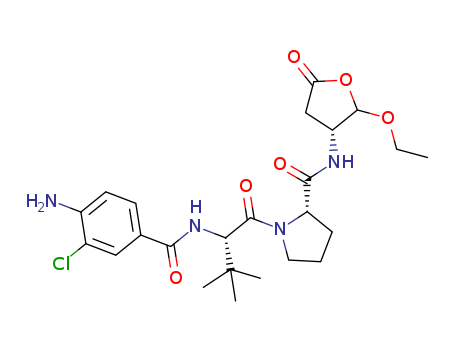 Belnacasan(VX-765);(S)-1-((S)-2-(4-amino-3-chlorobenzamido)-3,3-dimethylbutanoyl)-N-((2R,3S)-2-ethoxy-5-oxo-tetrahydrofuran-3-yl)pyrrolidine-2-carboxamide