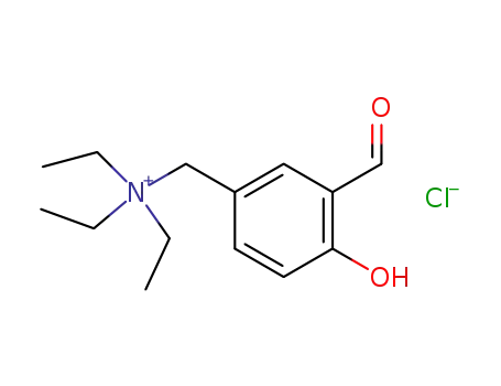 Molecular Structure of 188999-61-3 (Benzenemethanaminium, N,N,N-triethyl-3-formyl-4-hydroxy-, chloride)