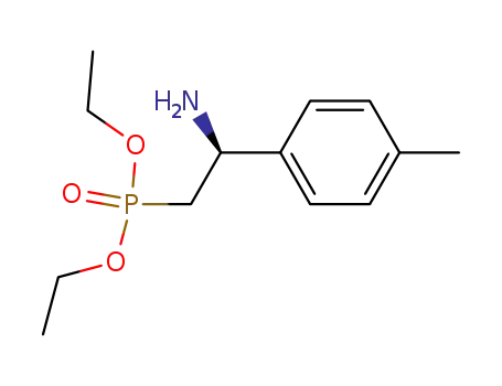 Molecular Structure of 827320-94-5 (Phosphonic acid, [(2S)-2-amino-2-(4-methylphenyl)ethyl]-, diethyl ester)