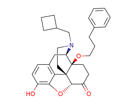 Molecular Structure of 646033-37-6 (17-cyclobutylmethyl-4,5α-epoxy-3-hydroxy-14β-(3-phenylpropyloxy)morphinan-6-one)