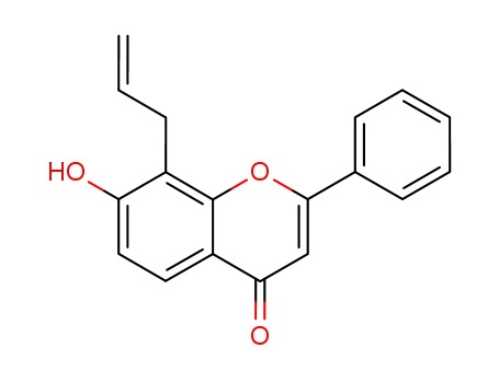 Molecular Structure of 63455-98-1 (4H-1-Benzopyran-4-one, 7-hydroxy-2-phenyl-8-(2-propenyl)-)