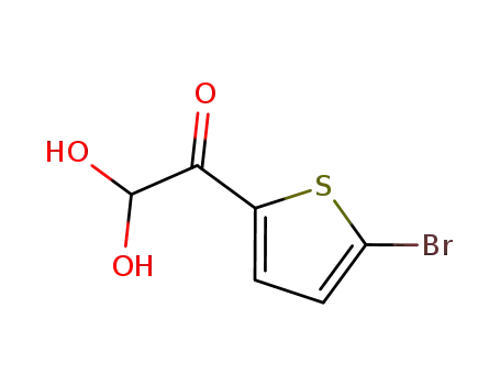 Molecular Structure of 852619-28-4 (5-BROMO-2-THIOPHENEGLYOXAL HYDRATE)