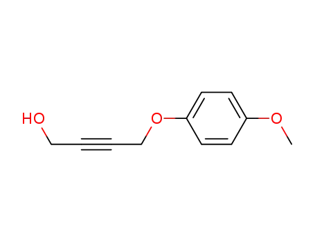 Molecular Structure of 105630-27-1 (2-Butyn-1-ol, 4-(4-methoxyphenoxy)-)