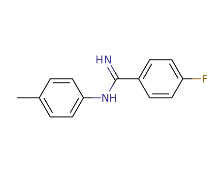 Molecular Structure of 21719-79-9 (Benzenecarboximidamide, 4-fluoro-N-(4-methylphenyl)-)