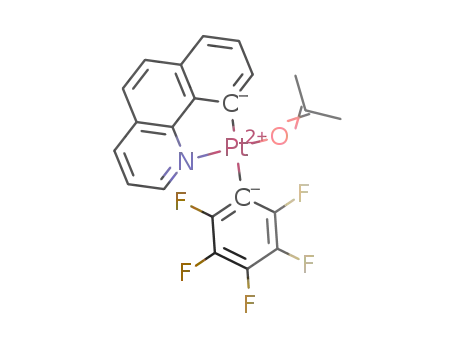 Pt(C<SUB>6</SUB>F<SUB>5</SUB>)(benzoquinolinyl)(CH<SUB>3</SUB>COCH<SUB>3</SUB>)