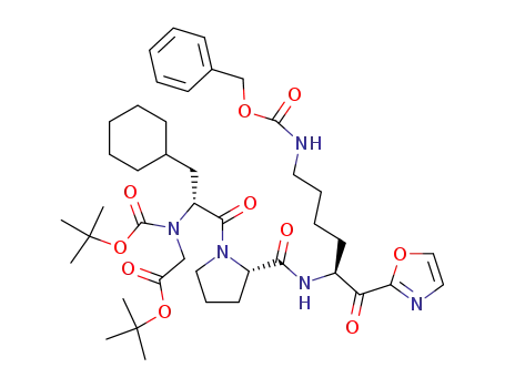 [(2-{2-[5-benzyloxycarbonylamino-1-(oxazole-2-carbonyl)-pentylcarbamoyl]-pyrrolidin-1-yl}-1-cyclohexylmethyl-2-oxo-ethyl)-<i>tert</i>-butoxycarbonyl-amino]-acetic acid <i>tert</i>-butyl ester