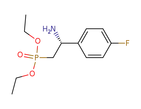 Molecular Structure of 827321-01-7 (Phosphonic acid, [(2R)-2-amino-2-(4-fluorophenyl)ethyl]-, diethyl ester)