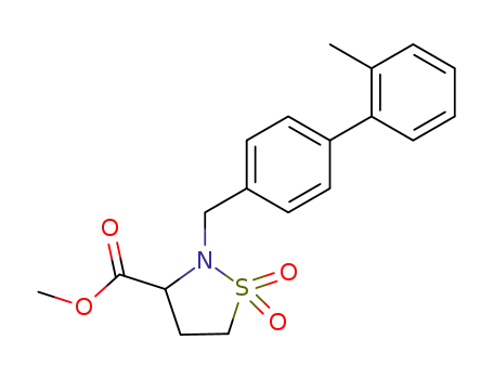 2-(2'-methyl-biphenyl-4-ylmethyl)-1,1-dioxo-1λ<sup>6</sup>-isothiazolidine-3-carboxylic acid methyl ester