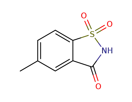 Molecular Structure of 29083-15-6 (1,2-Benzisothiazol-3(2H)-one, 5-methyl-, 1,1-dioxide)