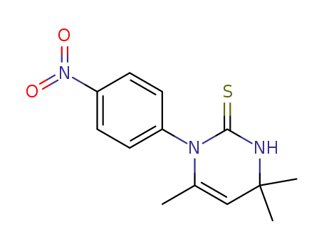 Molecular Structure of 21038-75-5 (4,4,6-trimethyl-1-(4-nitrophenyl)-3,4-dihydropyrimidine-2(1H)-thione)
