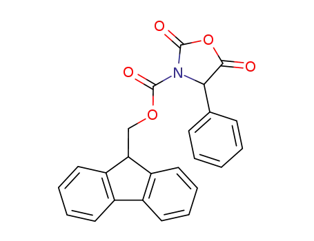 Molecular Structure of 470670-74-7 (2,5-dioxo-4-phenyl-oxazolidine-3-carboxylic acid 9<i>H</i>-fluoren-9-ylmethyl ester)