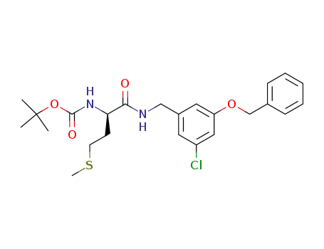 [1-(3-benzyloxy-5-chloro-benzylcarbamoyl)-3-methylsulfanyl-propyl]-carbamic acid <i>tert</i>-butyl ester