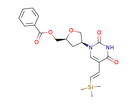 Benzoic acid (2S,4S)-4-[2,4-dioxo-5-((E)-2-trimethylsilanyl-vinyl)-3,4-dihydro-2H-pyrimidin-1-yl]-tetrahydro-furan-2-ylmethyl ester