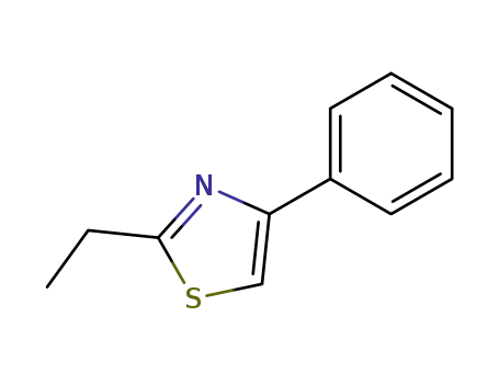 Molecular Structure of 19968-50-4 (2-Ethyl-4-phenylthiazole)