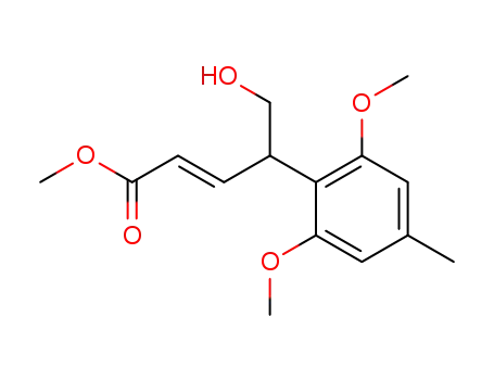 2-Pentenoic acid, 4-(2,6-dimethoxy-4-methylphenyl)-5-hydroxy-, methyl
ester, (E)-
