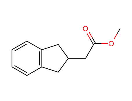 Molecular Structure of 53273-37-3 (1H-Indene-2-acetic acid,2,3-dihydro-,methyl ester)
