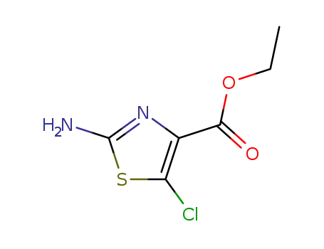 Molecular Structure of 136539-01-0 (4-Thiazolecarboxylicacid,2-amino-5-chloro-,ethylester(9CI))