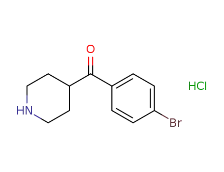 Molecular Structure of 64671-00-7 (4-(4-BROMO-BENZOYL)-PIPERIDINE HYDROCHLORIDE)