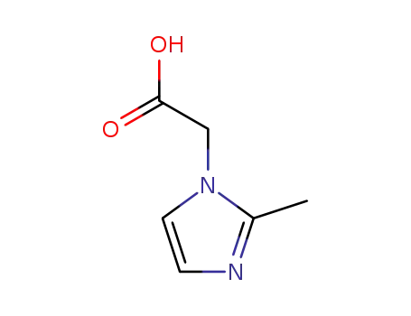 Molecular Structure of 25023-36-3 ((2-METHYL-IMIDAZOL-1-YL)-ACETIC ACID)