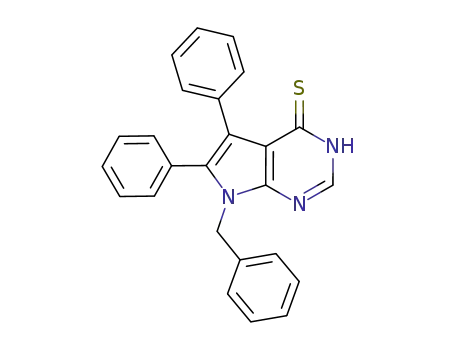 4H-Pyrrolo[2,3-d]pyrimidine-4-thione,
3,7-dihydro-5,6-diphenyl-7-(phenylmethyl)-