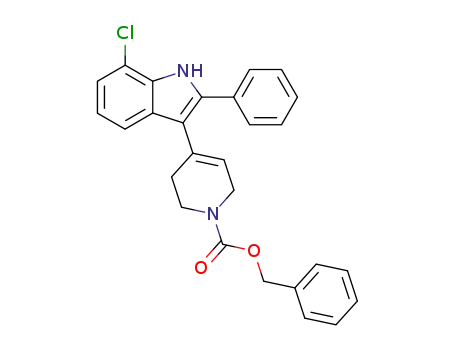 4-(7-chloro-2-phenyl-1<i>H</i>-indol-3-yl)-3,6-dihydro-2<i>H</i>-pyridine-1-carboxylic acid benzyl ester