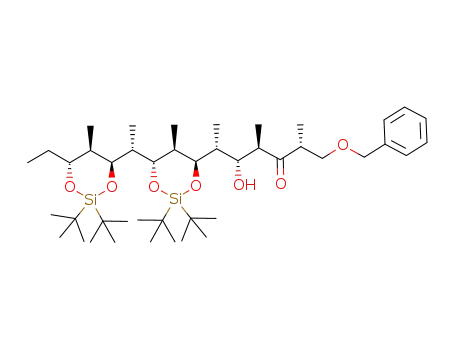 (2R,4R,5R,6R,7R,8R,9R,10S,11S,12R,13R)-1-Benzyloxy-5-hydroxy-7,9:11,13-bis<<bis(1,1-dimethylethyl)silylene>dioxy>-2,4,6,8,10,12-hexamethylpentadecan-3-one