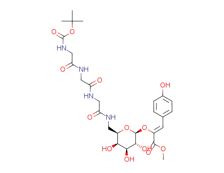 methyl (Z)-2-[6'-(N-t-butoxycarbonylglycylglycylglycylamino)-β-D-galactopyranosyloxy]-3-p-hydroxyphenyl-acrylate