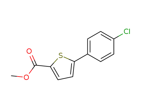 Molecular Structure of 649569-56-2 (METHYL 5-(4-CHLOROPHENYL)THIOPHENE-2-CARBOXYLATE)