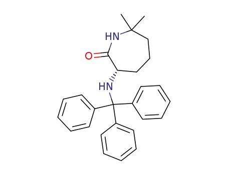 (S)-hexahydro-7,7-dimethyl-3-<(triphenylmethyl)amino>-2H-azepin-2-one