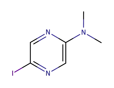 Molecular Structure of 91416-87-4 (Pyrazinamine, 5-iodo-N,N-dimethyl-)