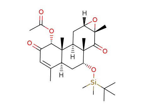 1α-acetoxy-7α-(tert-butyldimethylsiloxy)-12α,13α-epoxy-4,8β,13β-trimethyl-19-norpodocarp-3-ene-2,14-dione