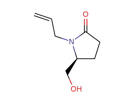 Molecular Structure of 62401-18-7 (1-Allyl-5-(hydroxyMethyl)pyrrolidin-2-one)