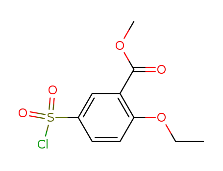 Molecular Structure of 200575-17-3 (Benzoic acid, 5-(chlorosulfonyl)-2-ethoxy-, methyl ester)