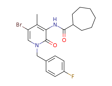 N-[5-bromo-1,2-dihydro-1-(4'-fluorobenzyl)-4-methyl-2-oxopyridin-3yl]cycloheptanecarboxamide