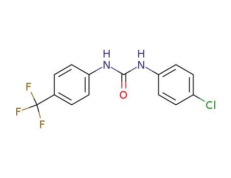 Molecular Structure of 2317-30-8 (Urea, N-(4-chlorophenyl)-N'-[4-(trifluoromethyl)phenyl]-)