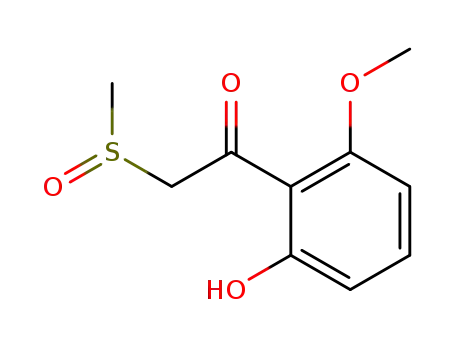 Molecular Structure of 52159-62-3 (2'-Hydroxy-6'-methoxy-2-(methylsulfinyl)acetophenon)