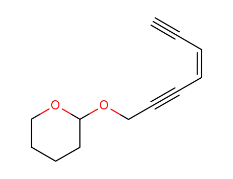 Molecular Structure of 138915-66-9 (2H-Pyran, 2-(4-heptene-2,6-diynyloxy)tetrahydro-, (Z)-)