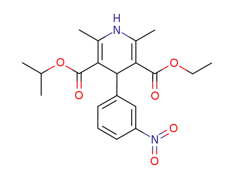 3,5-Pyridinedicarboxylic acid,
1,4-dihydro-2,6-dimethyl-4-(3-nitrophenyl)-, ethyl 1-methylethyl ester