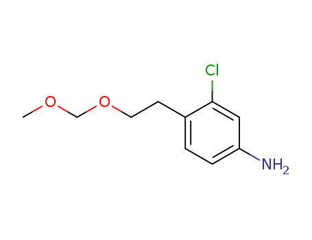 Molecular Structure of 247074-05-1 (3-chloro-4-[2-(methoxymethoxy)ethyl]aniline)