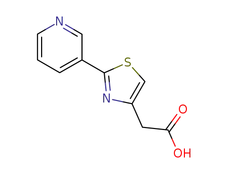Molecular Structure of 31112-90-0 ((2-Pyridin-3-yl-1,3-thiazol-4-yl)acetic acid)