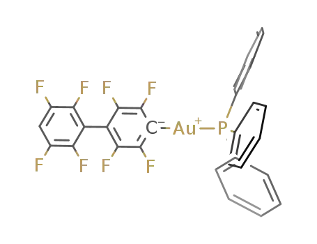 (Ph<SUB>3</SUB>P)Au(octafluorobiphenyl)